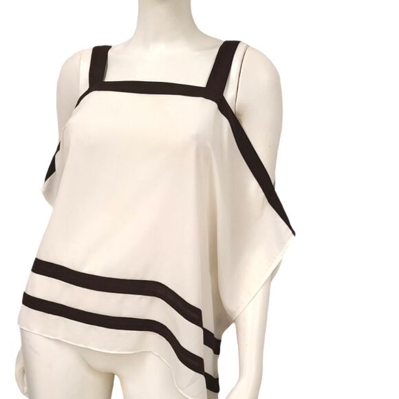 INC White Cold Shoulder Top size XS - Picture 3 of 6